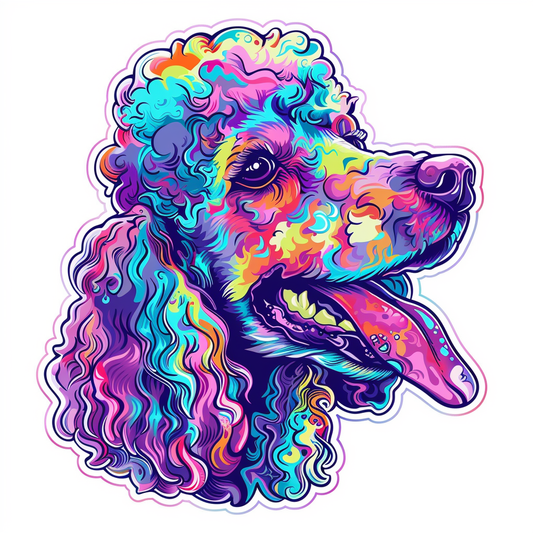 Poodle dog Cosmic Vinyl Decal Sticker for Car, Laptop, Tumbler and more # F012292