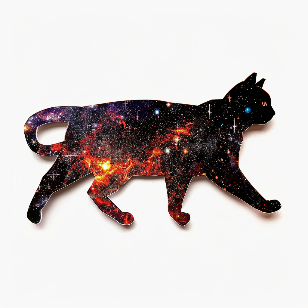 American Shorthair Cat majestic Expressive surreal Vinyl Decal Sticker for Car, Laptop, Tumbler and more # F018872