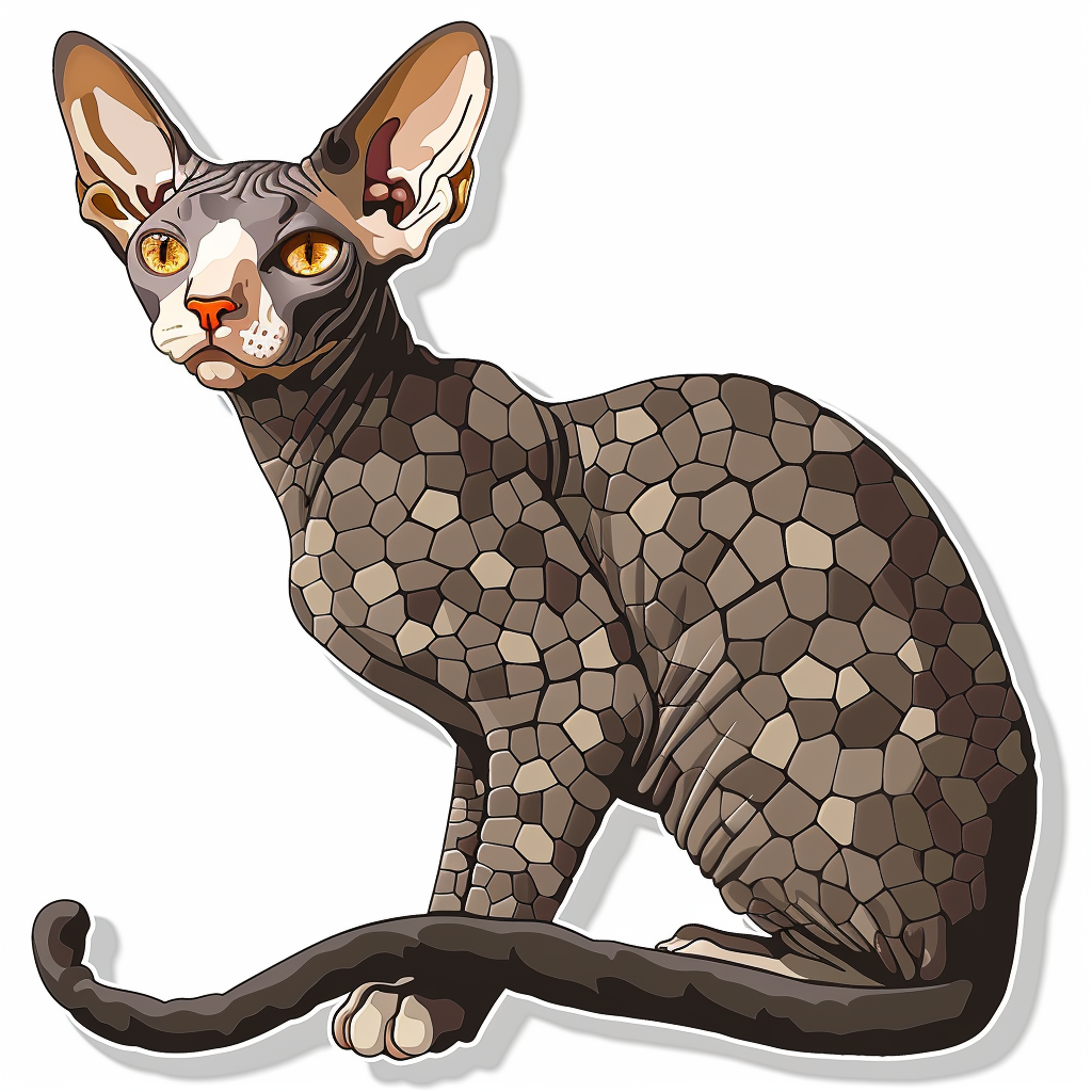 Devon Rex Cat Vinyl Decal Sticker for Car, Laptop, Tumbler and more # F09796