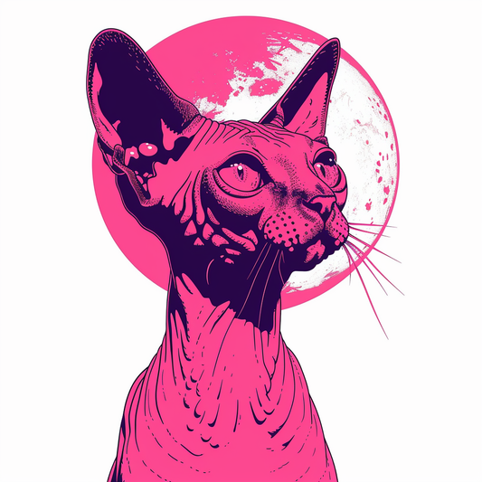 Sphynx Cat Vinyl Decal Sticker for Car, Laptop, Tumbler and more # F010142