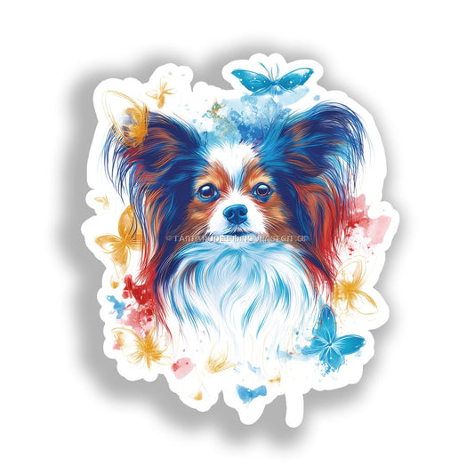 Papillon Dog Vinyl Decal Sticker for Car, Laptop, Tumbler and more # A019285-4" x 4"