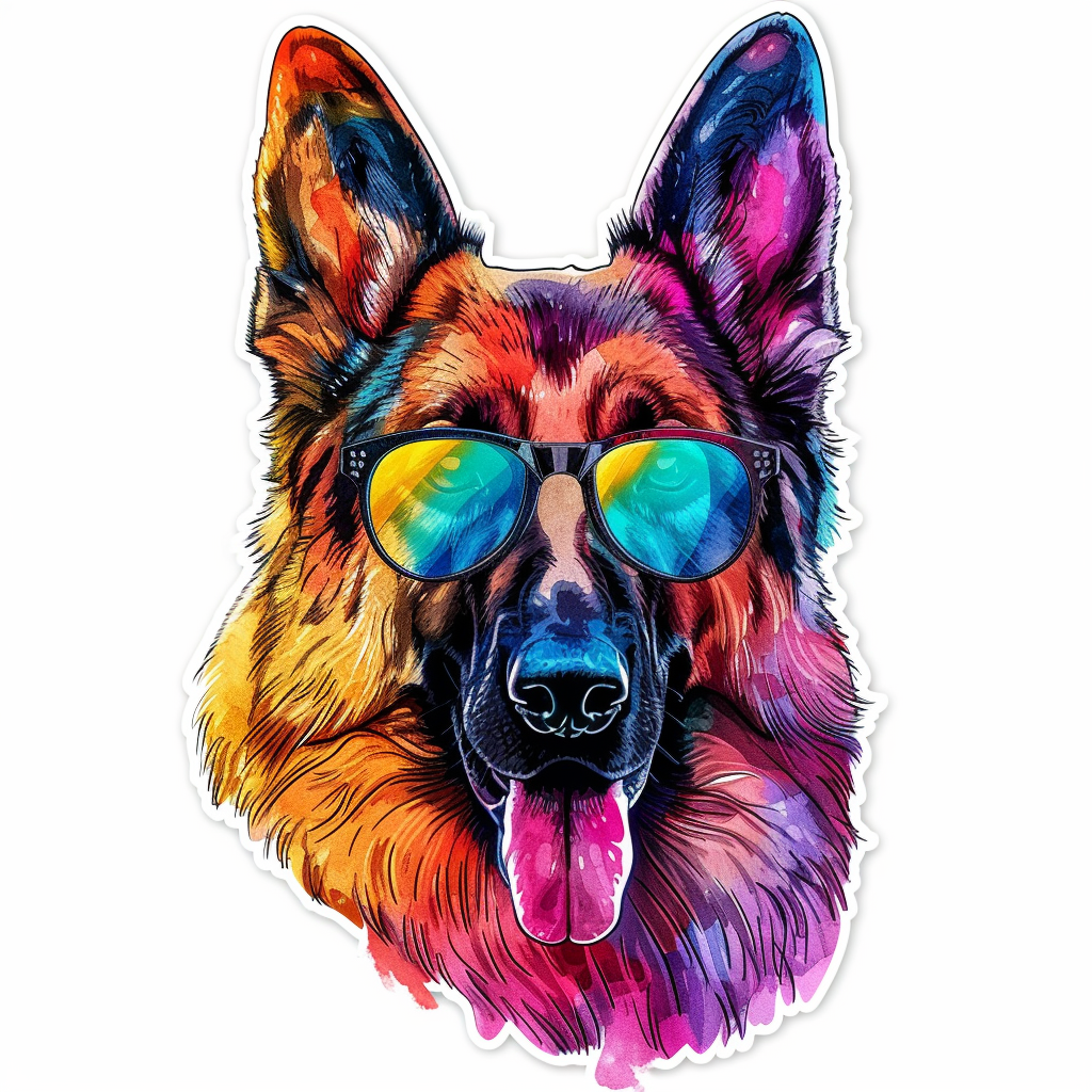 German Shepherd Dog Vinyl Decal Sticker for Car, Laptop, Tumbler and more # F011570