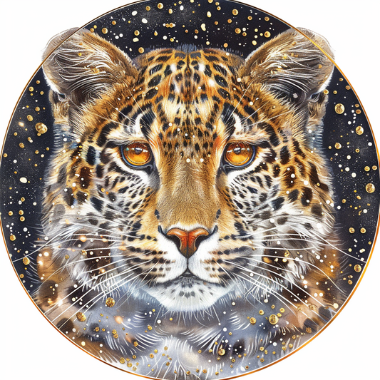 Leopard majestic Expressive surreal Vinyl Decal Sticker for Car, Laptop, Tumbler and more # F022525