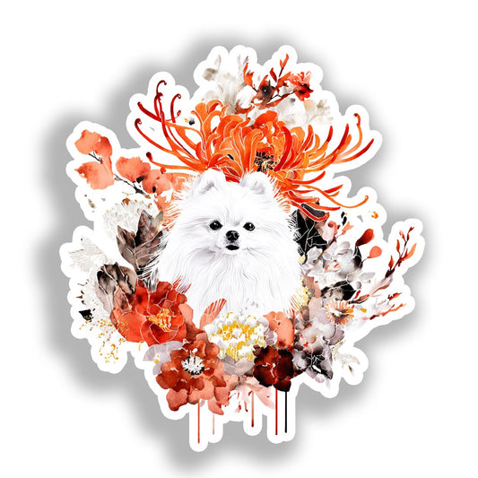 Pomeranian Dog Vinyl Decal Sticker for Car, Laptop, Tumbler and more # A017286-4" x 4"