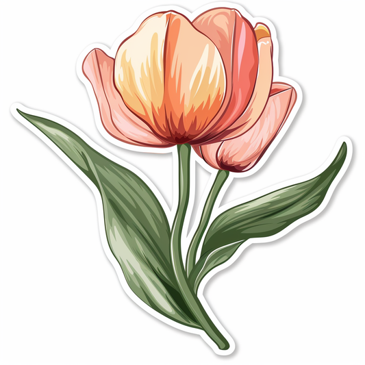 Sticker of a Tulip flower Vinyl Decal Sticker for Car, Laptop, Tumbler and more # F023453
