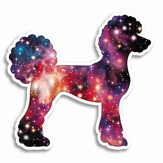 Poodle Dog galaxy Vinyl Decal Sticker for Car, Laptop, Tumbler and more # F012368