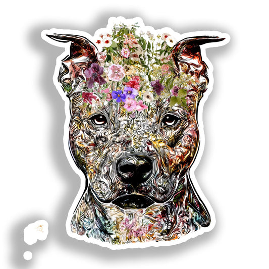Bull Terrier Dog Vinyl Decal Sticker for Car, Laptop, Tumbler and more # A019122-4" x 4"
