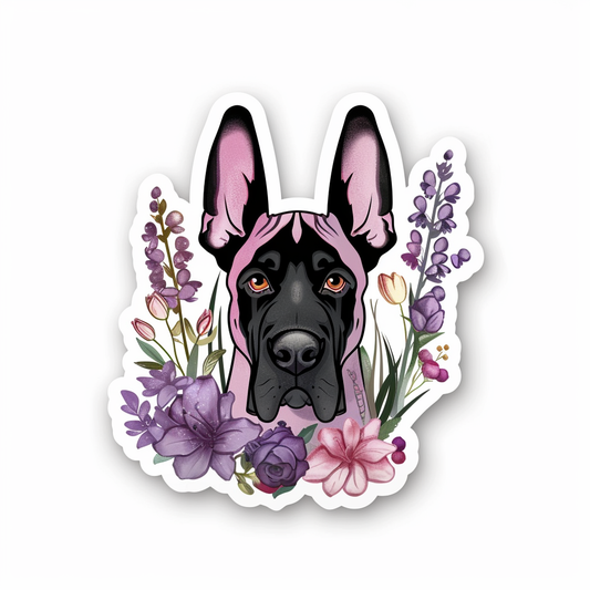 Great Dane Dog Expressive surreal Vinyl Decal Sticker for Car, Laptop, Tumbler and more # F022841