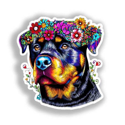 Rottweiler Dog Vinyl Decal Sticker for Car, Laptop, Tumbler and more # A018240-4" x 4"