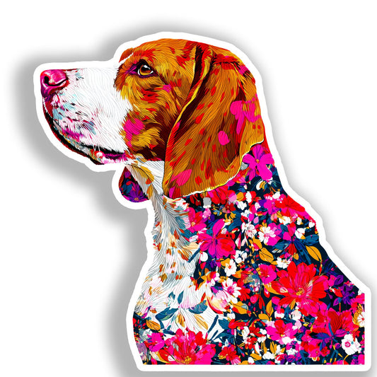 Beagle Dog Vinyl Decal Sticker for Car, Laptop, Tumbler and more # A018611-4" x 4"