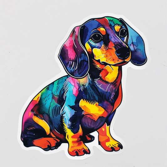 Dachshund Dog Vinyl Decal Sticker for Car, Laptop, Tumbler and more # F013039