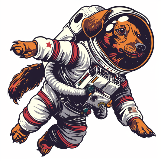 Dachshund Dog astronaut Vinyl Decal Sticker for Car, Laptop, Tumbler and more # F012970