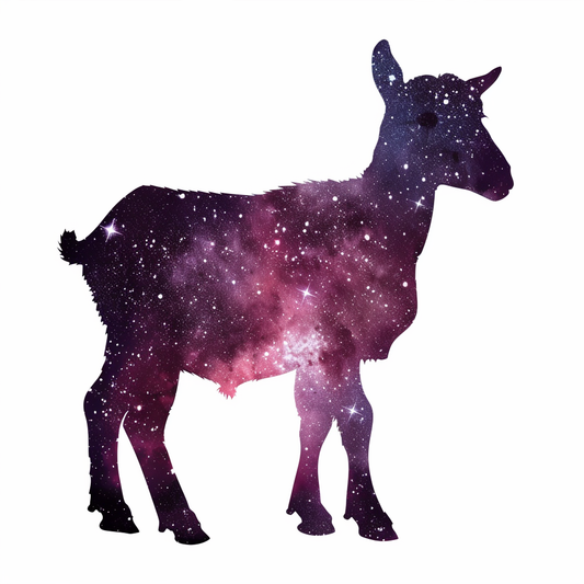 Goat majestic Expressive surreal Vinyl Decal Sticker for Car, Laptop, Tumbler and more # F020663-4" x 4"