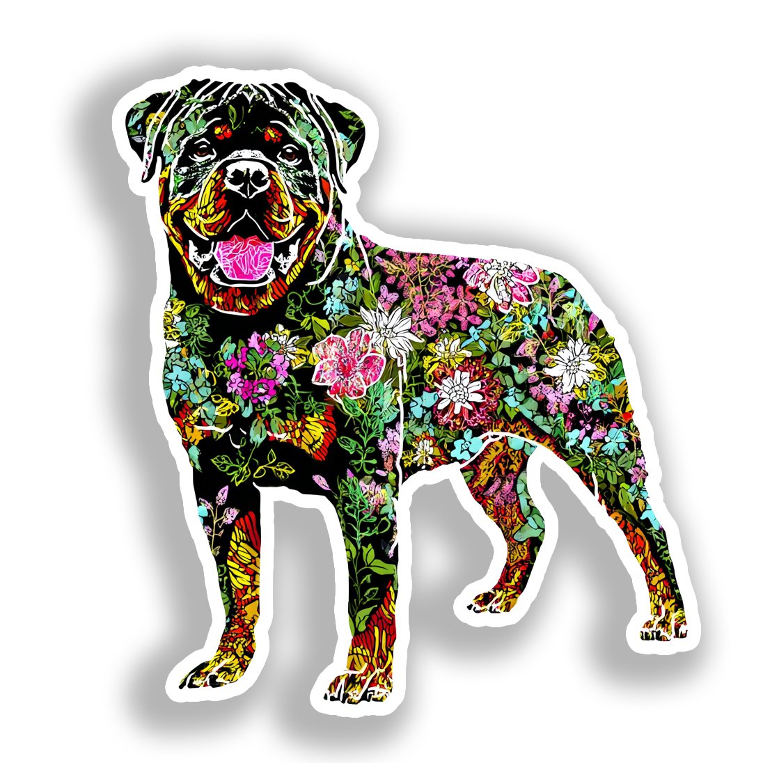 Rottweiler Dog Vinyl Decal Sticker for Car, Laptop, Tumbler and more # A018102-4" x 4"