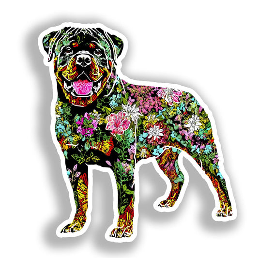 Rottweiler Dog Vinyl Decal Sticker for Car, Laptop, Tumbler and more # A018102-4" x 4"