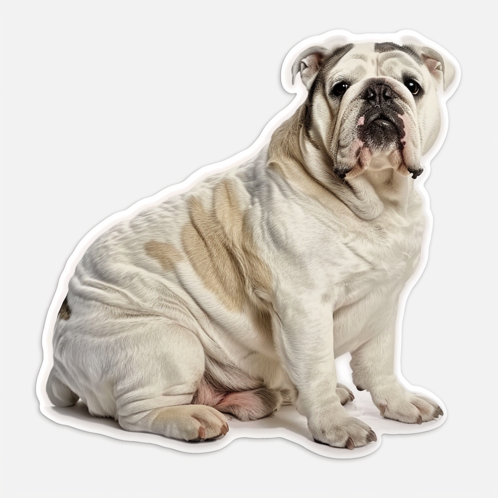 Bulldog Dog majestic Expressive surreal Vinyl Decal Sticker for Car, Laptop, Tumbler and more # F017669