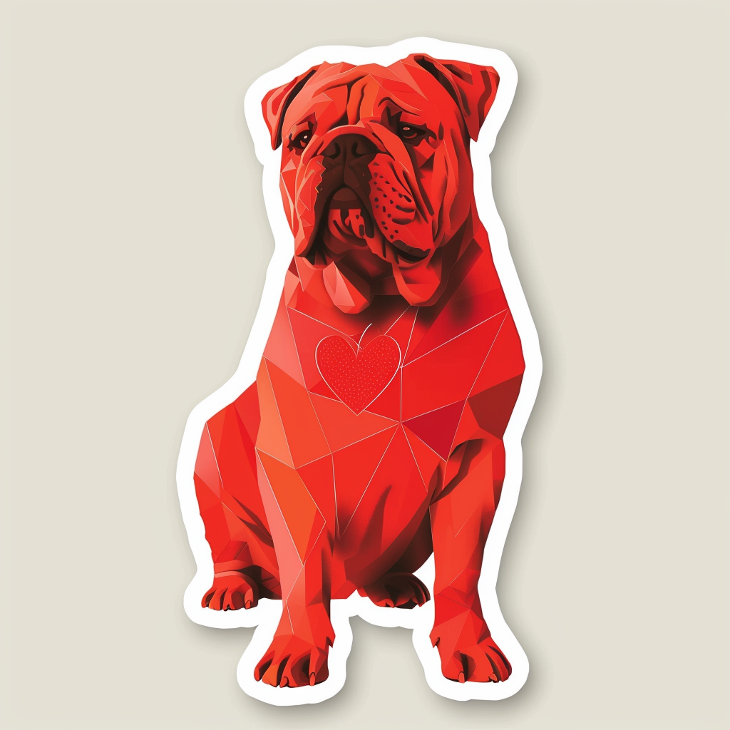 Bulldog Dog majestic Expressive surreal Vinyl Decal Sticker for Car, Laptop, Tumbler and more # F017524
