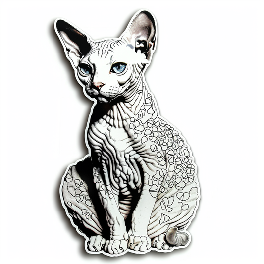 Devon Rex Cat Vinyl Decal Sticker for Car, Laptop, Tumbler and more # F09785