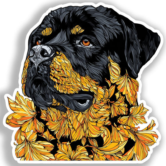 Rottweiler Dog Vinyl Decal Sticker for Car, Laptop, Tumbler and more # A018214-4" x 4"