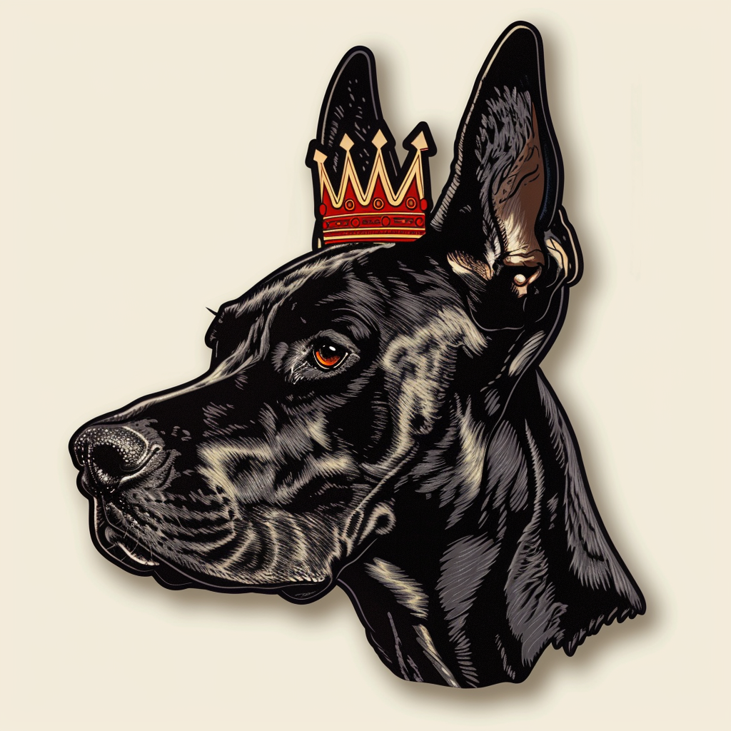 Great Dane Dog Expressive surreal Vinyl Decal Sticker for Car, Laptop, Tumbler and more # F022698