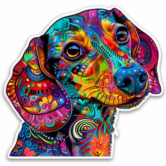 Dachshund Dog Heartcore Vinyl Decal Sticker for Car, Laptop, Tumbler and more # F012822