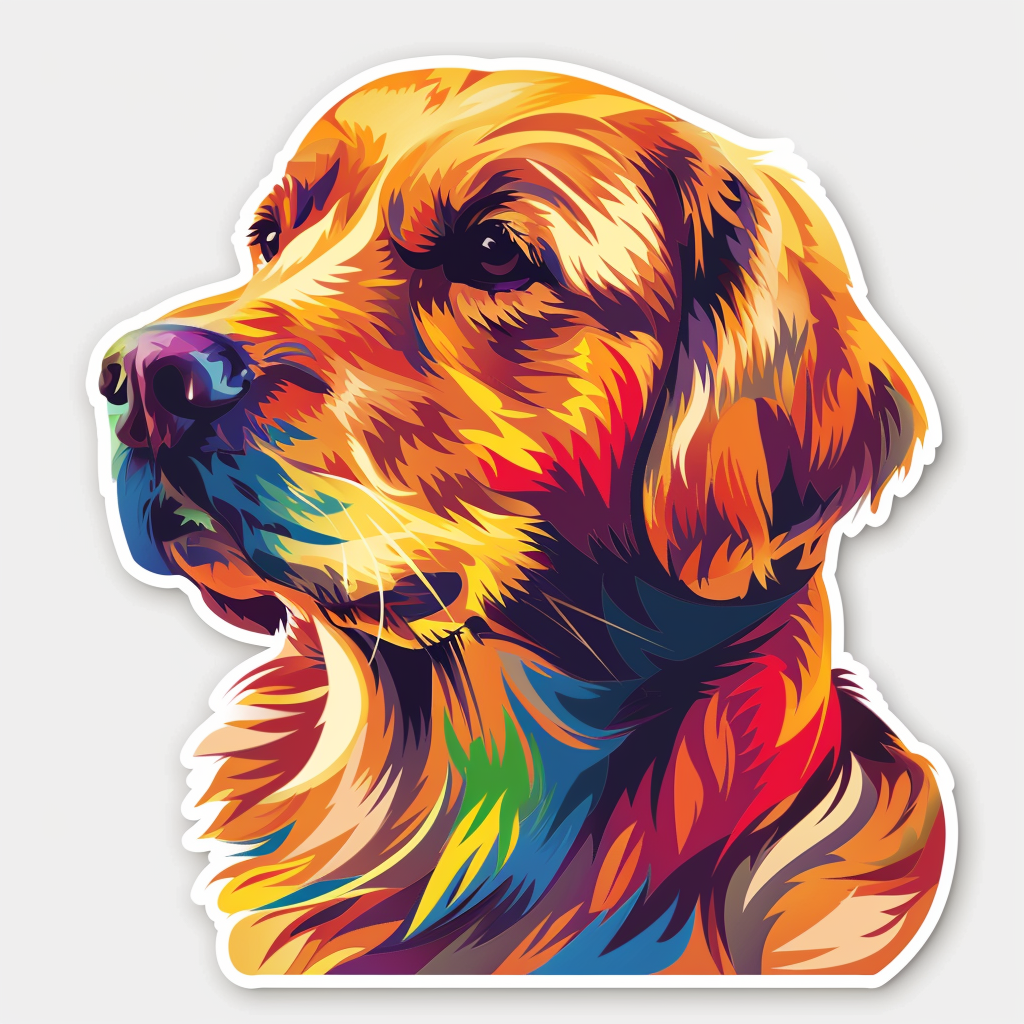 Golden Retriever Dog Vinyl Decal Sticker for Car, Laptop, Tumbler and more # F07658