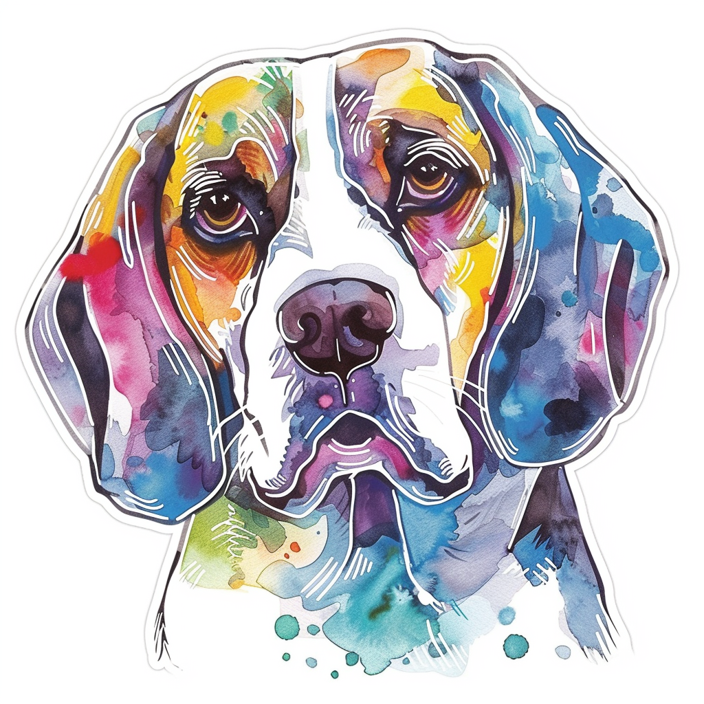 Beagle dog Vinyl Decal Sticker for Car, Laptop, Tumbler and more # F011993