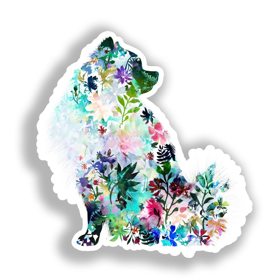 Pomeranian Dog Vinyl Decal Sticker for Car, Laptop, Tumbler and more # A017301-4" x 4"