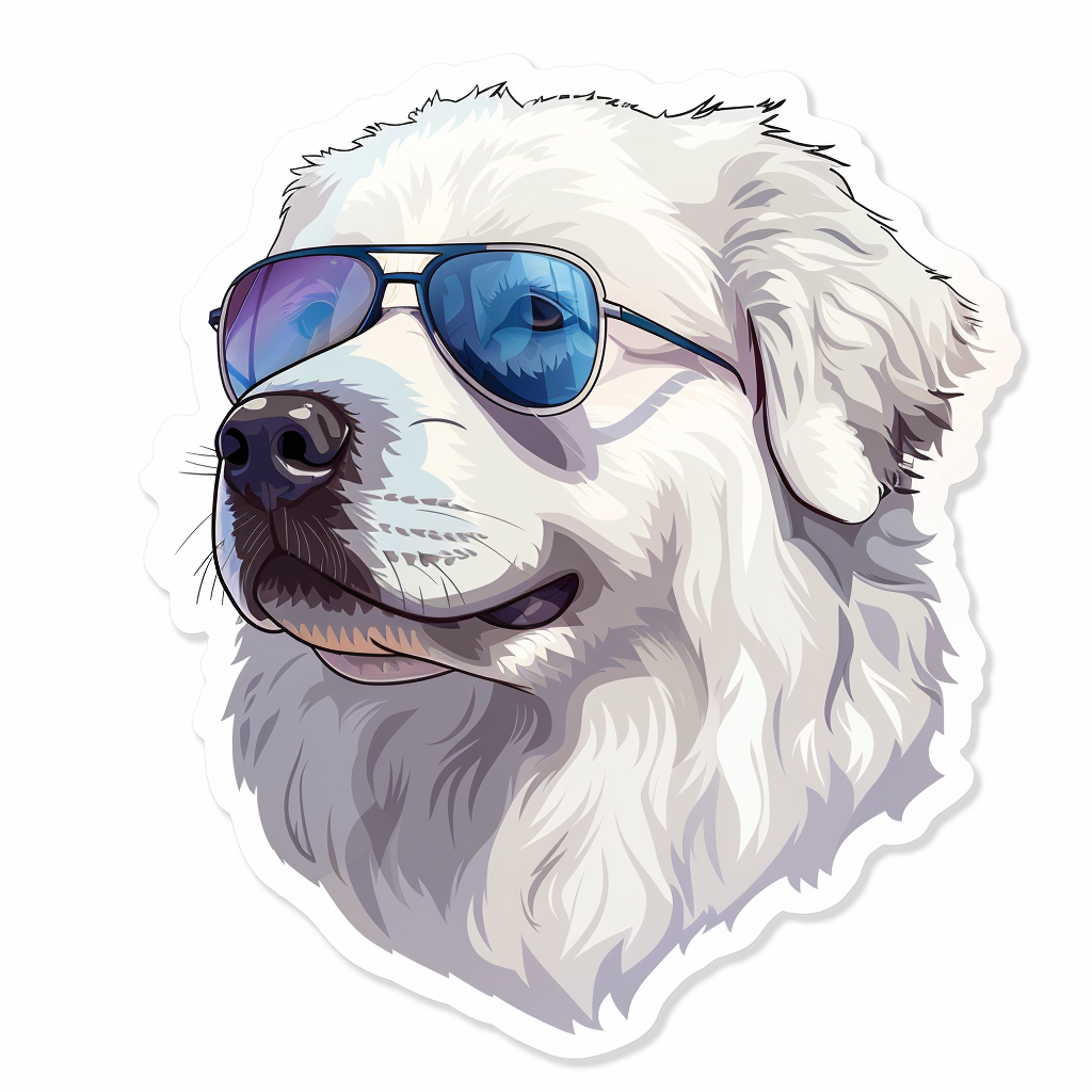 Sticker of Great Pyrenees dog  Vinyl Decal Sticker for Car, Laptop, Tumbler and more # F023613