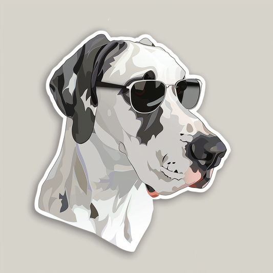Great Dane Dog Expressive surreal Vinyl Decal Sticker for Car, Laptop, Tumbler and more # F022683