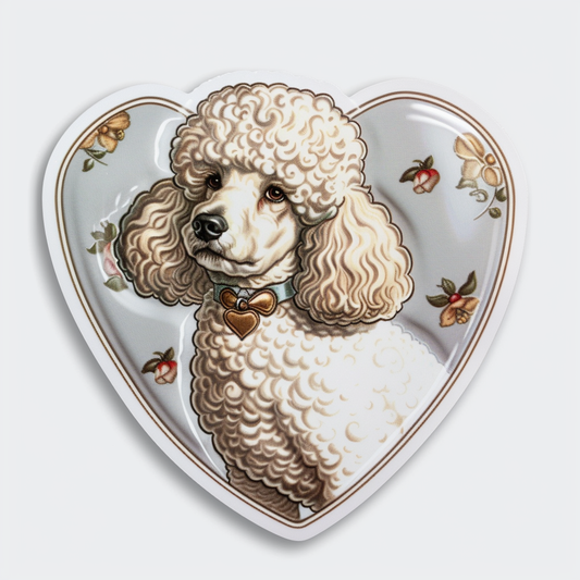 Poodle Dog heartcore Vinyl Decal Sticker for Car, Laptop, Tumbler and more # F012308