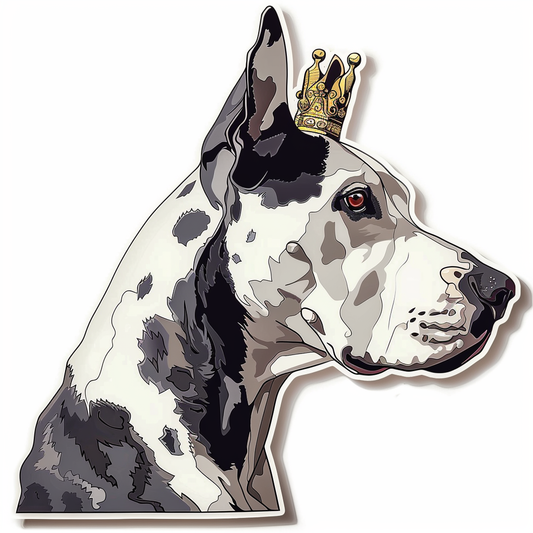 Adorable Great Dane Dog Expressive surreal Vinyl Decal Sticker for Car, Laptop, Tumbler and more # F017812