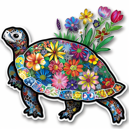 Sticker of a turtle majestic Expressive surreal Vinyl Decal Sticker for Car, Laptop, Tumbler and more # F022009