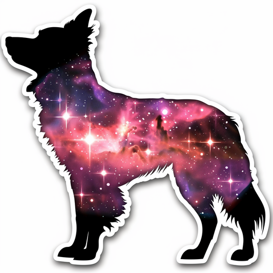 Border Collie Dog majestic Expressive surreal Vinyl Decal Sticker for Car, Laptop, Tumbler and more # F021845-4" x 4"