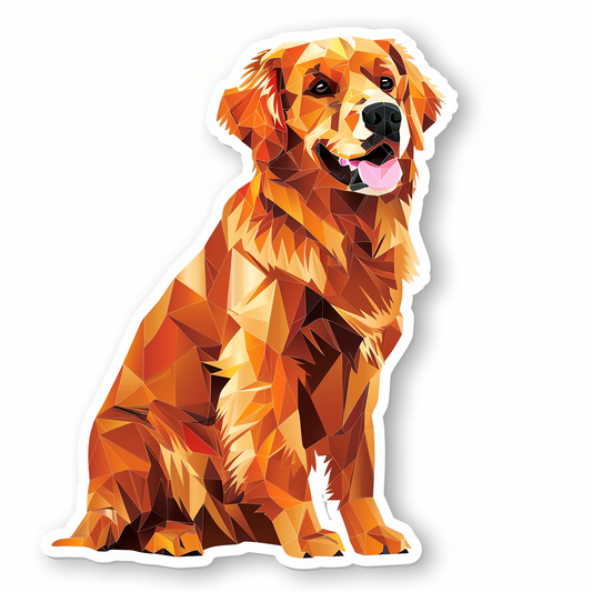 Golden Retriever Dog Vinyl Decal Sticker for Car, Laptop, Tumbler and more # F010527