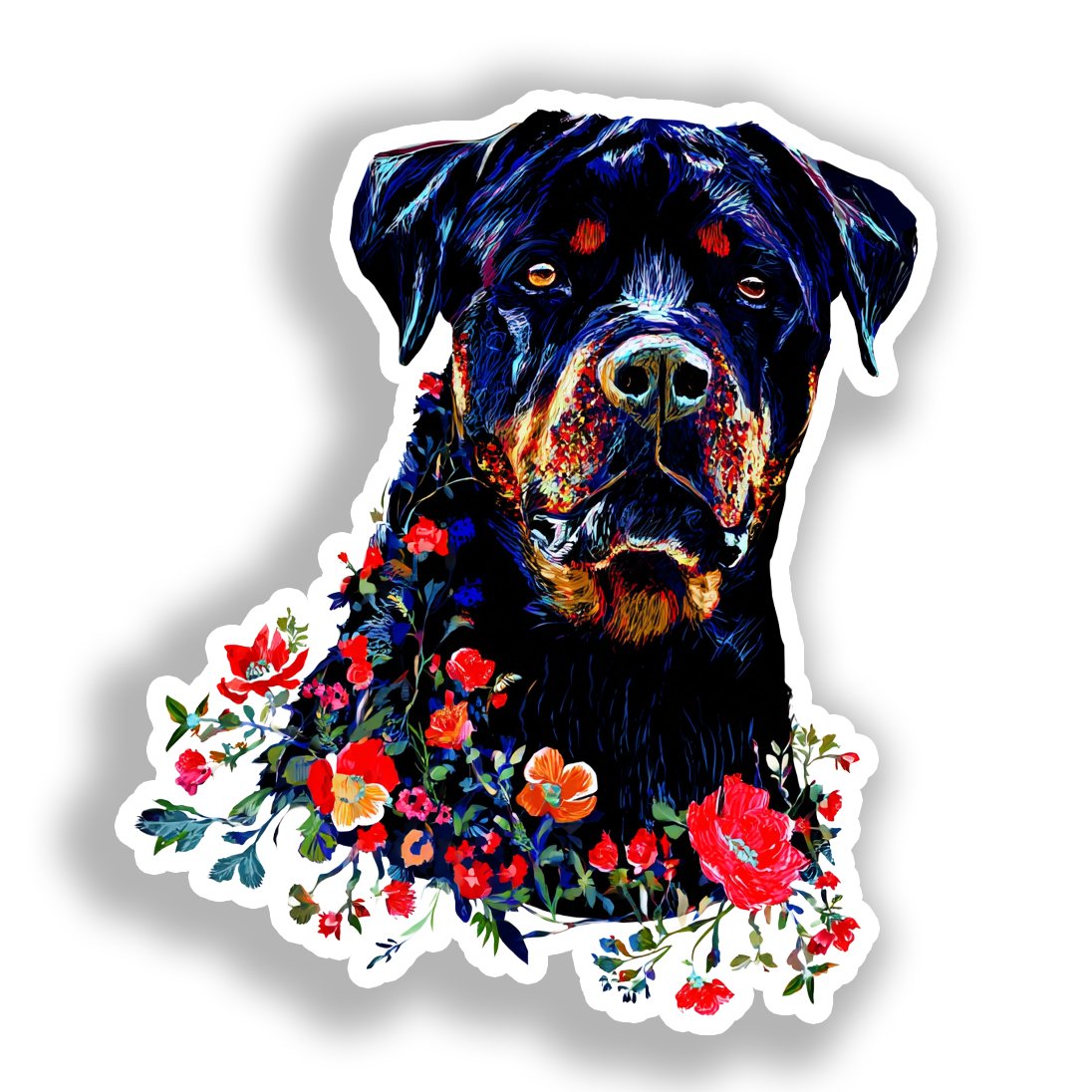 Rottweiler Dog Vinyl Decal Sticker for Car, Laptop, Tumbler and more # A018160-4" x 4"