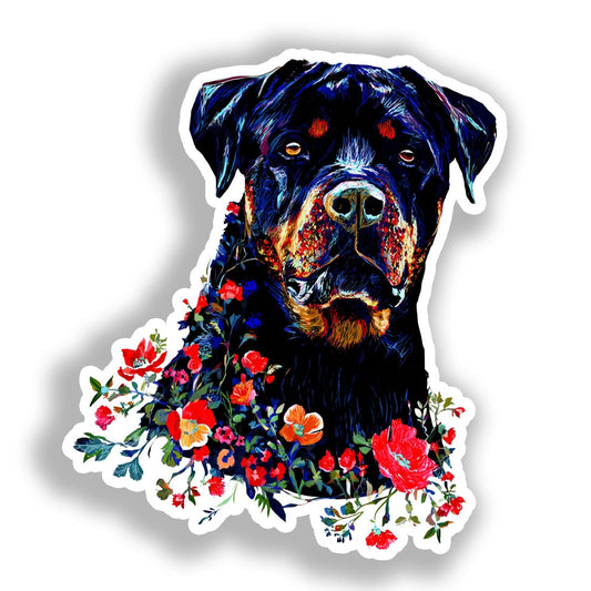 Rottweiler Dog Vinyl Decal Sticker for Car, Laptop, Tumbler and more # A018160-4" x 4"