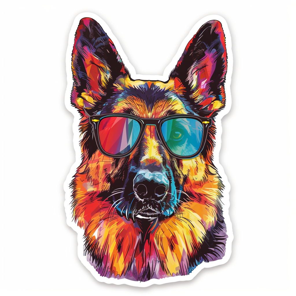 German Shepherd Dog Vinyl Decal Sticker for Car, Laptop, Tumbler and more # F011596