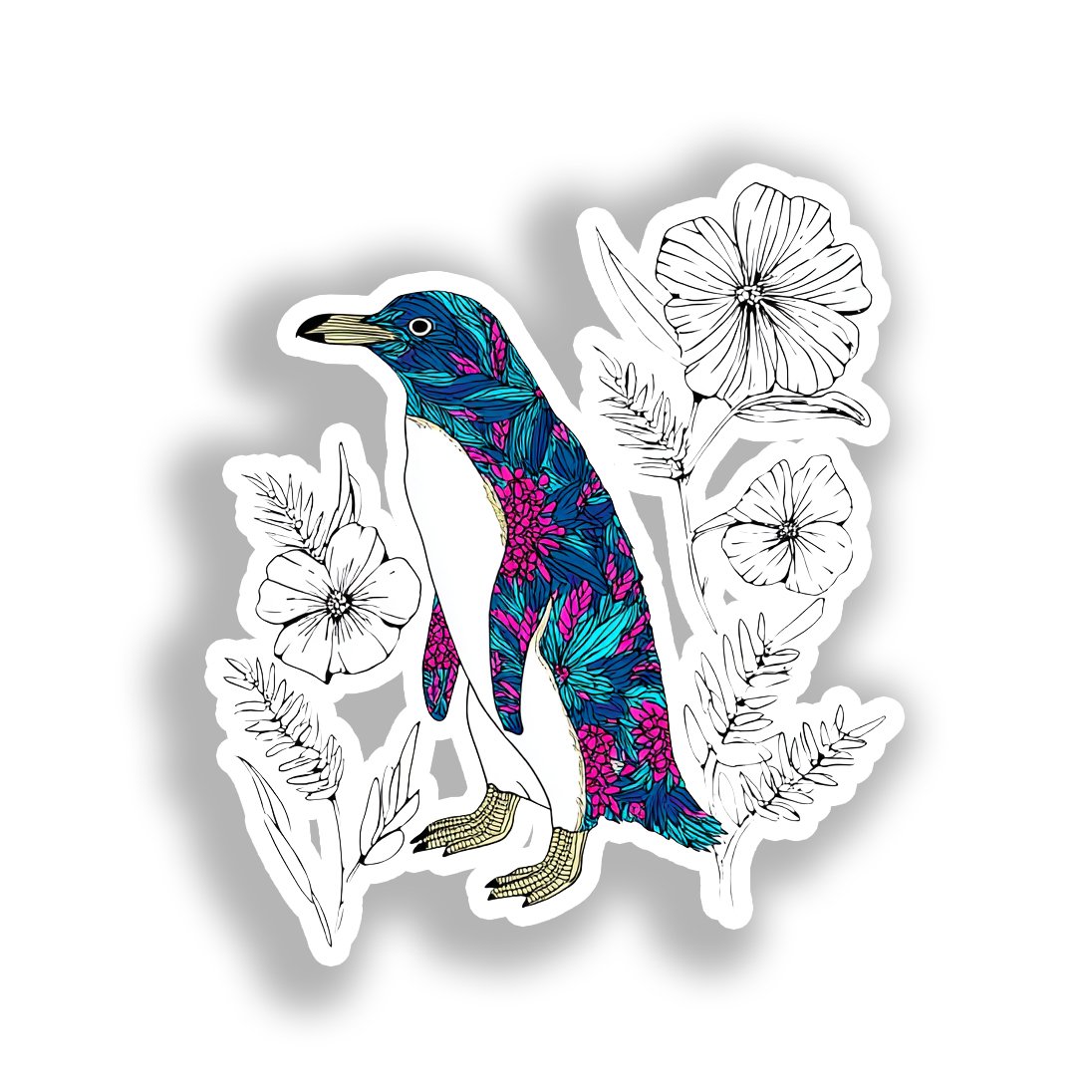 Penguin Vinyl Decal Sticker for Car, Laptop, Tumbler and more # A018472-4" x 4"