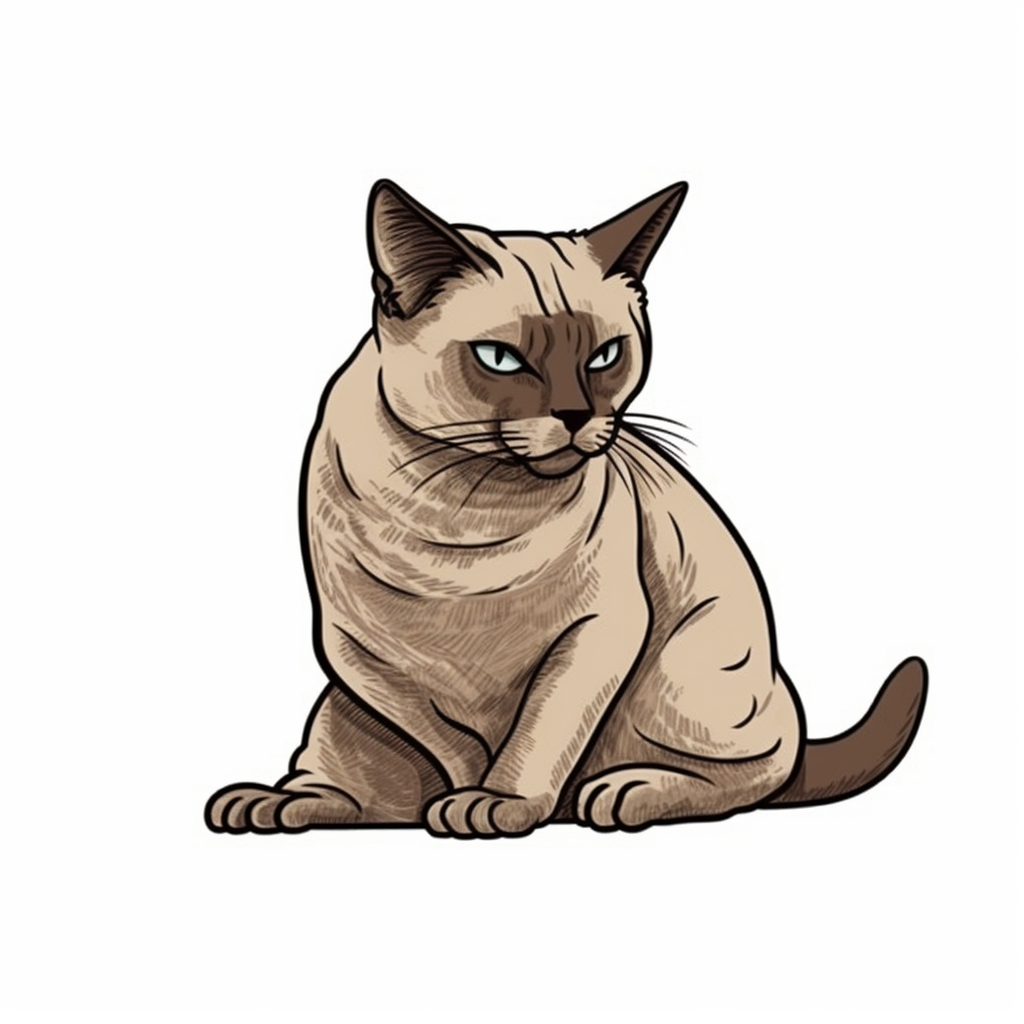 Burmese Cat Vinyl Decal Sticker for Car, Laptop, Tumbler and more # F010780
