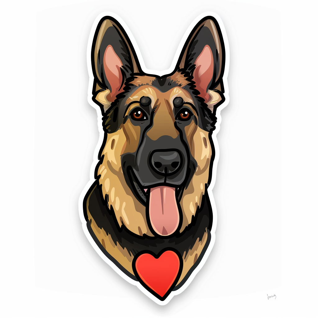 German Shepherd Dog Vinyl Decal Sticker for Car, Laptop, Tumbler and more # F011333