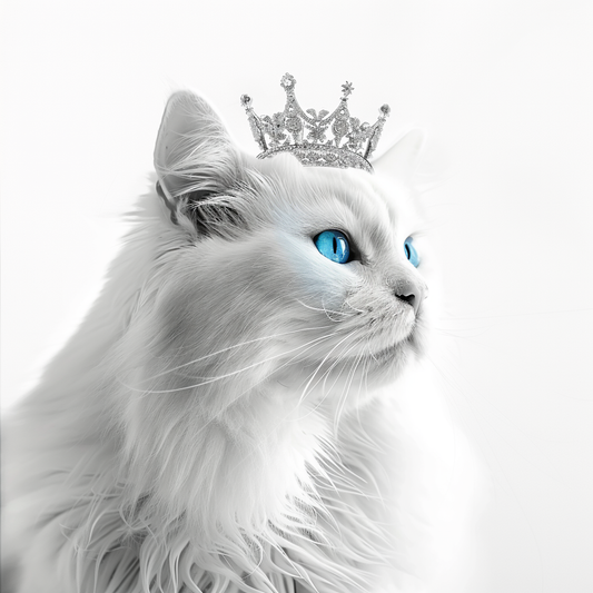 Adorable Turkish Angora Cat  Vinyl Decal Sticker for Car, Laptop, Tumbler and more # F020835-4" x 4"