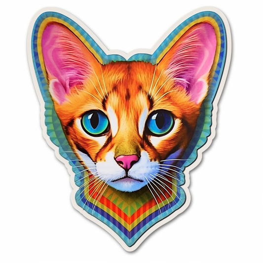 Abyssinian Cat Vinyl Decal Sticker for Car, Laptop, Tumbler and more # 0010085