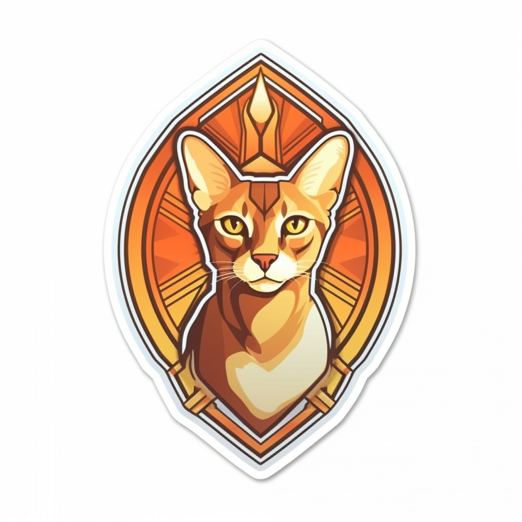 Abyssinian Cat Vinyl Decal Sticker for Car, Laptop, Tumbler and more # 0010071