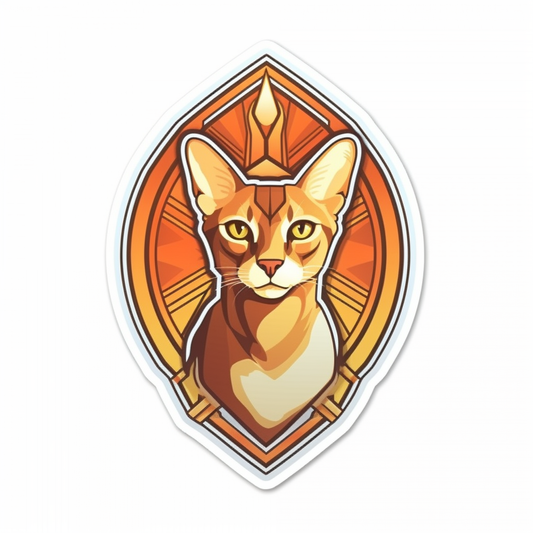 Abyssinian Cat Vinyl Decal Sticker for Car, Laptop, Tumbler and more # 0010071