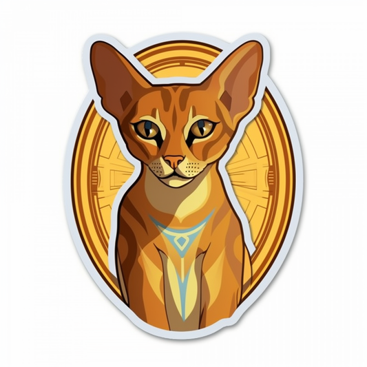 Abyssinian Cat Vinyl Decal Sticker for Car, Laptop, Tumbler and more # 0010069