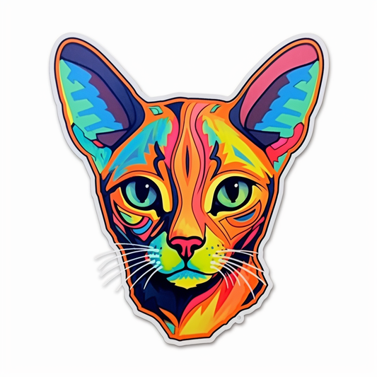 Abyssinian Cat Vinyl Decal Sticker for Car, Laptop, Tumbler and more # 0010076