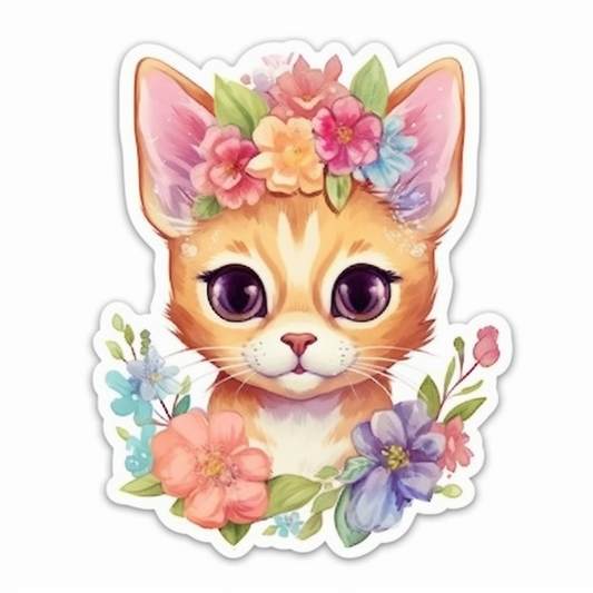 Abyssinian Cat Vinyl Decal Sticker for Car, Laptop, Tumbler and more # 0010078