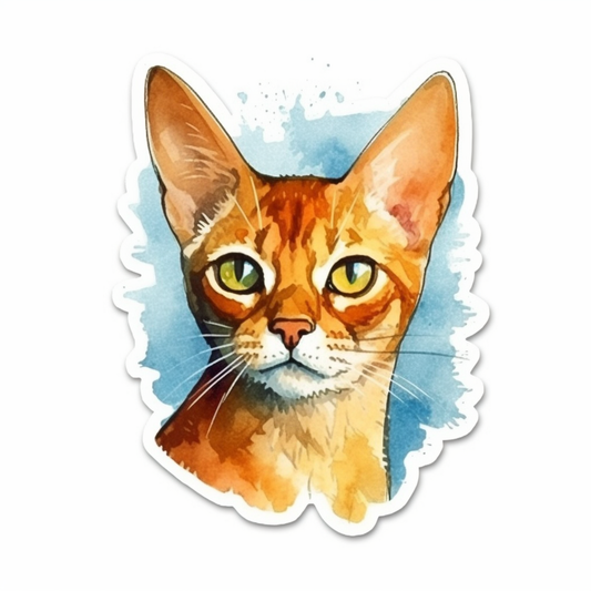 Abyssinian Cat Vinyl Decal Sticker for Car, Laptop, Tumbler and more # 0010084