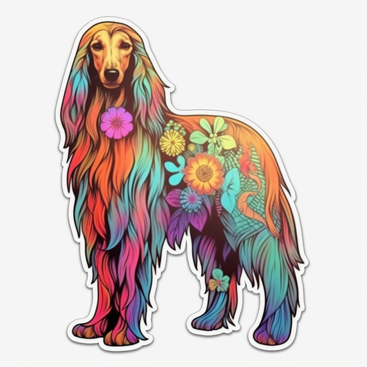 Afghan Hound Dog Vinyl Decal Sticker for Car, Laptop, Tumbler and more # 0010088